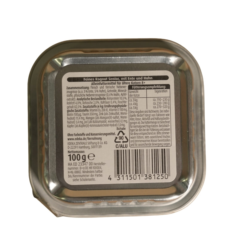 EDEKA Feines Ragout mit Ente & Huhn Senior 8+