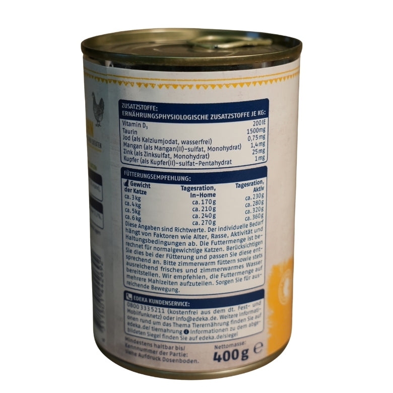 EDEKA Naturals Katzen Premium-Mahlzeit Huhn mit natürlichen zutaten (Mono Protein)