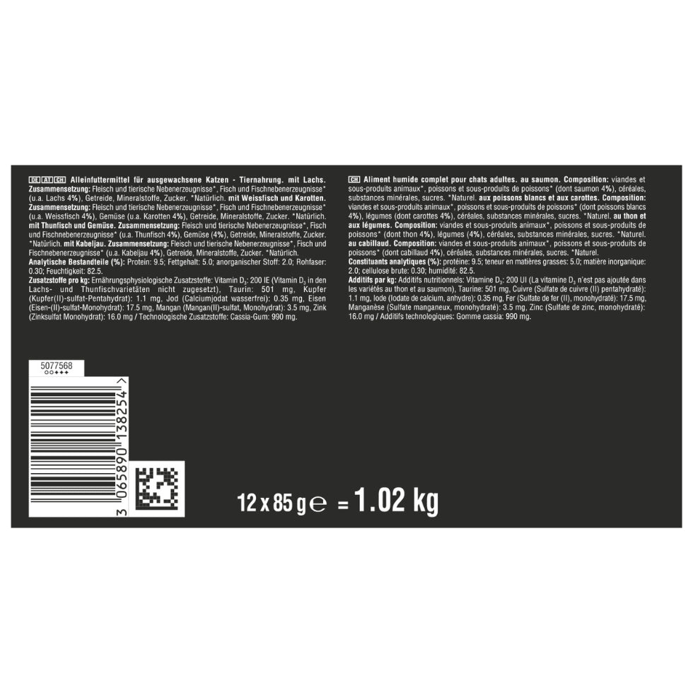 SHEBA® Classics Multipack Schale Fisch Variation in Pastete MSC 12x85g