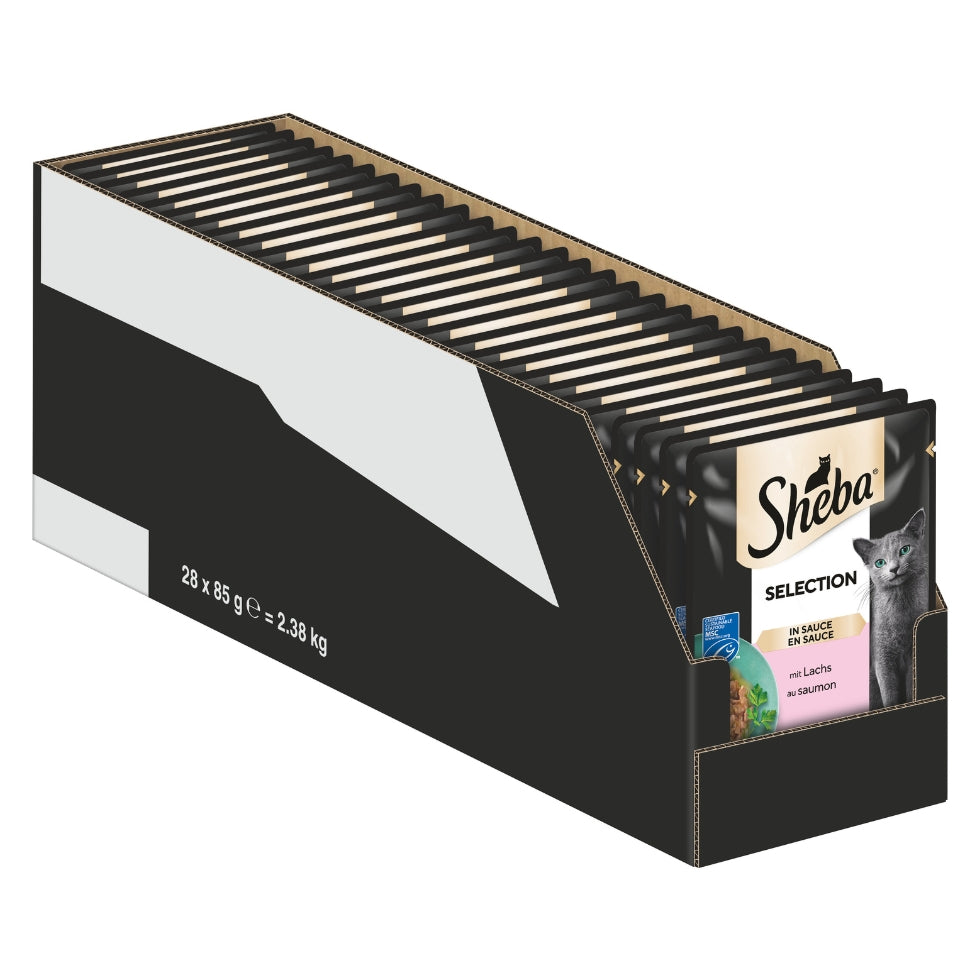 SHEBA® Selection Portionsbeutel Lachs in Sauce MSC 85g