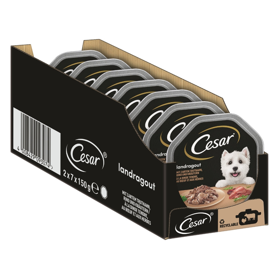 CESAR® Schale Landragout Truthahn & Rind 150g