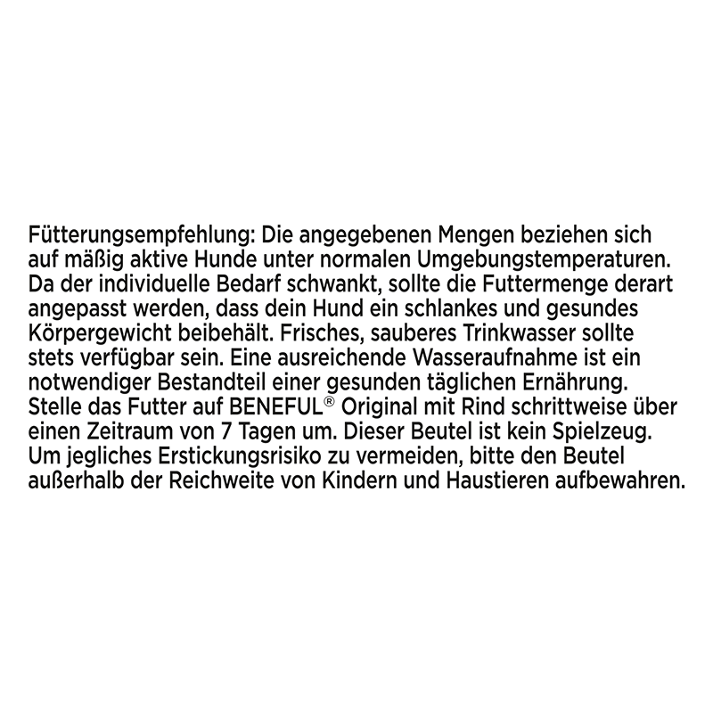 BENEFUL Original Rind & Gemüse 1.4kg