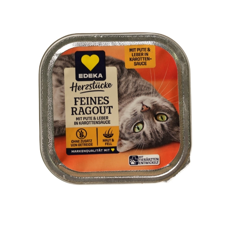 EDEKA Herzstücke Feines Ragout mit Pute & Leber in Karottensauce