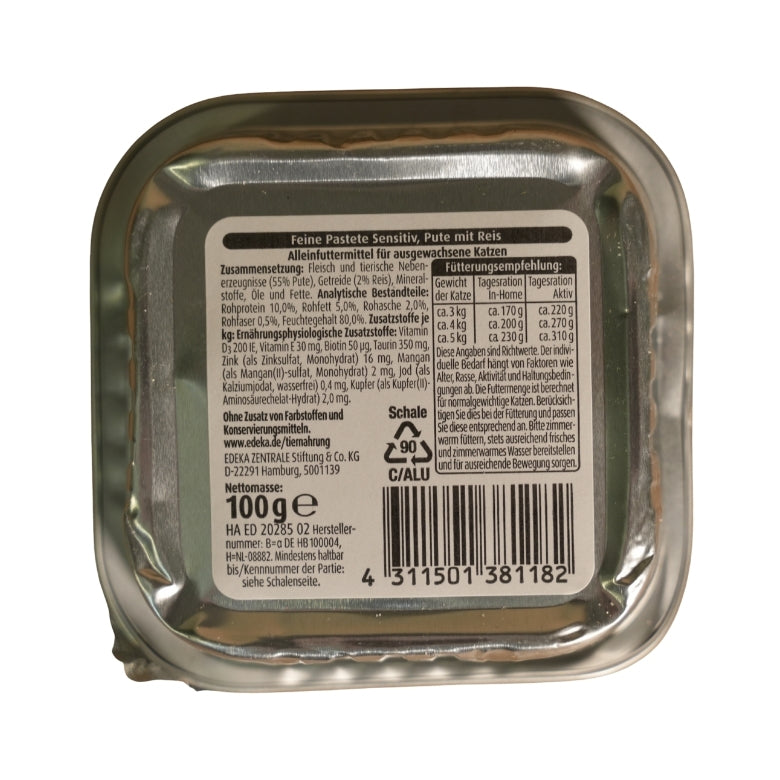 EDEKA Feine Pastete Pute mit Reis Sensitiv