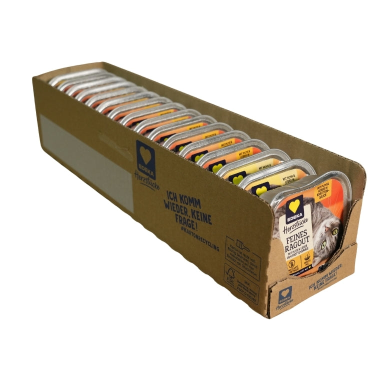 EDEKA Herzstücke Feines Ragout mit Pute & Leber in Karottensauce