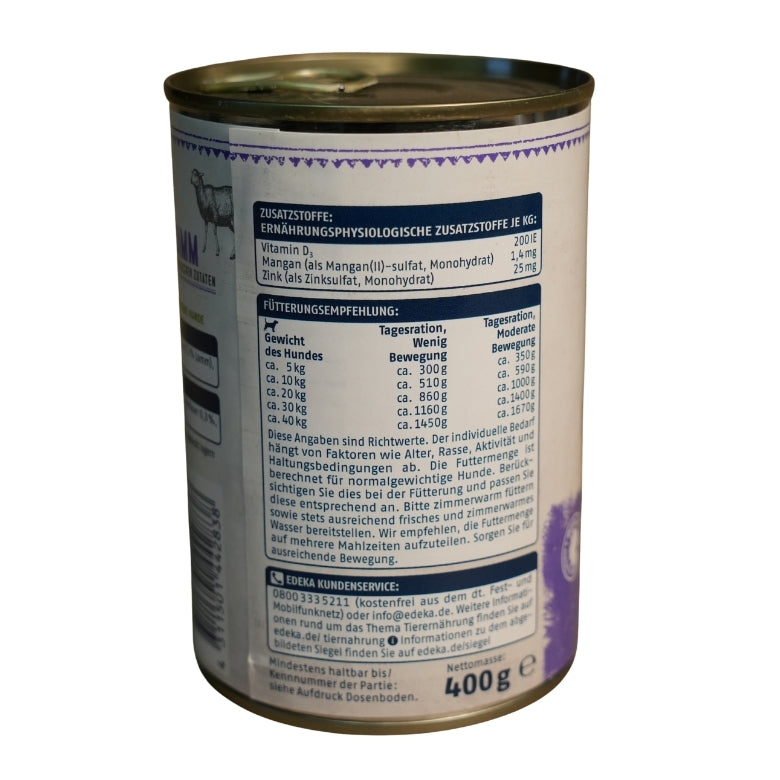 EDEKA Naturals Hunde Premium-Mahlzeit Lamm mit natürlichen zutaten (Mono Protein)