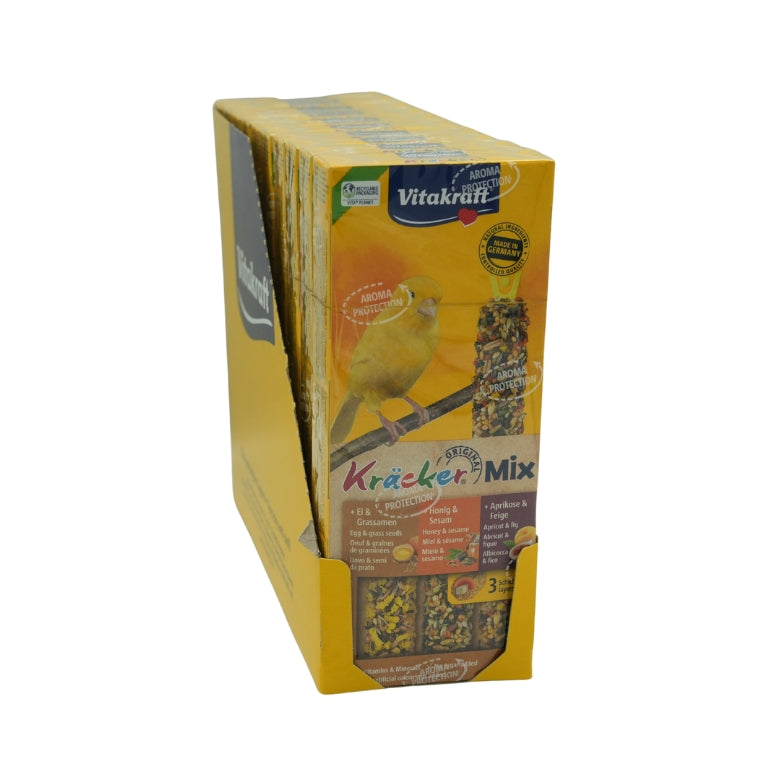 Vitakraft Kräcker Mix Ei & Grassamen/Honig & Sesam/Aprikose & Feige 80g