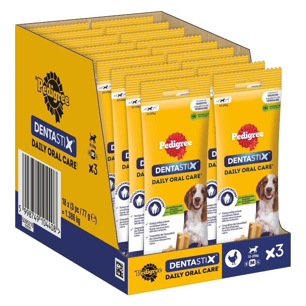 PEDIGREE® DENTASTIX™ Daily Oral Care für mittelgroße Hunde 3 Stück