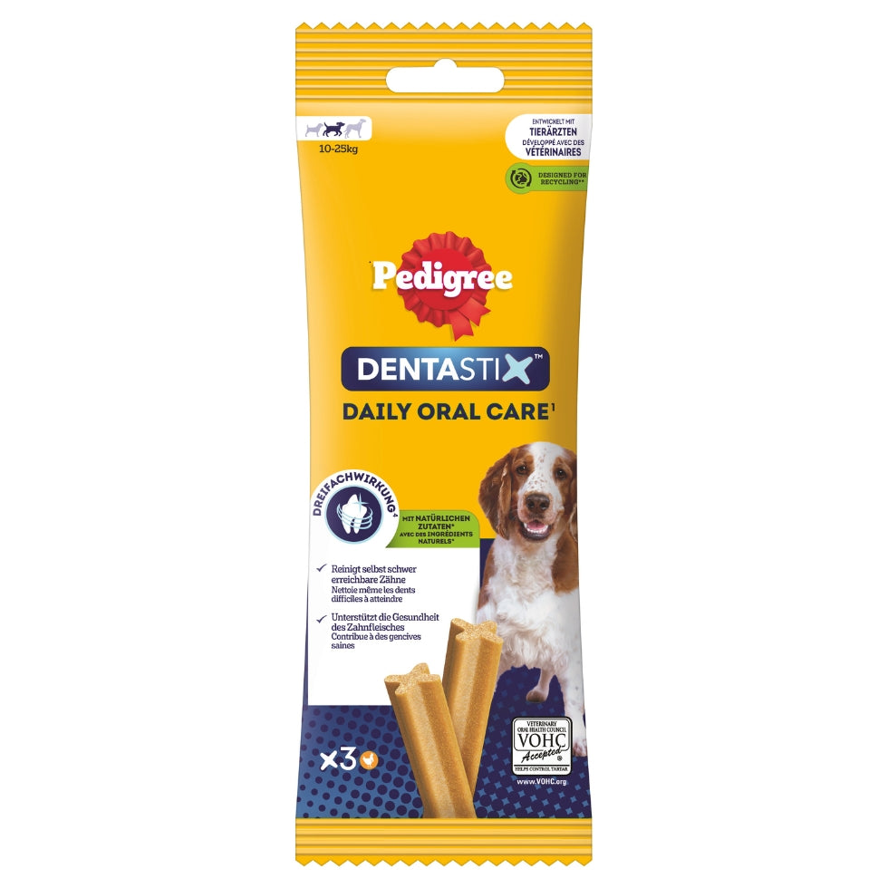 PEDIGREE® DENTASTIX™ Daily Oral Care für mittelgroße Hunde 3 Stück