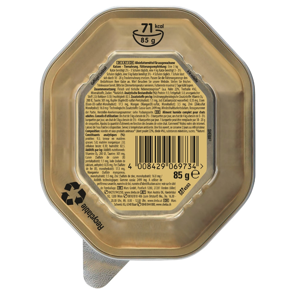 SHEBA® Classics Schale Geflügel Cocktail Pastete 85g