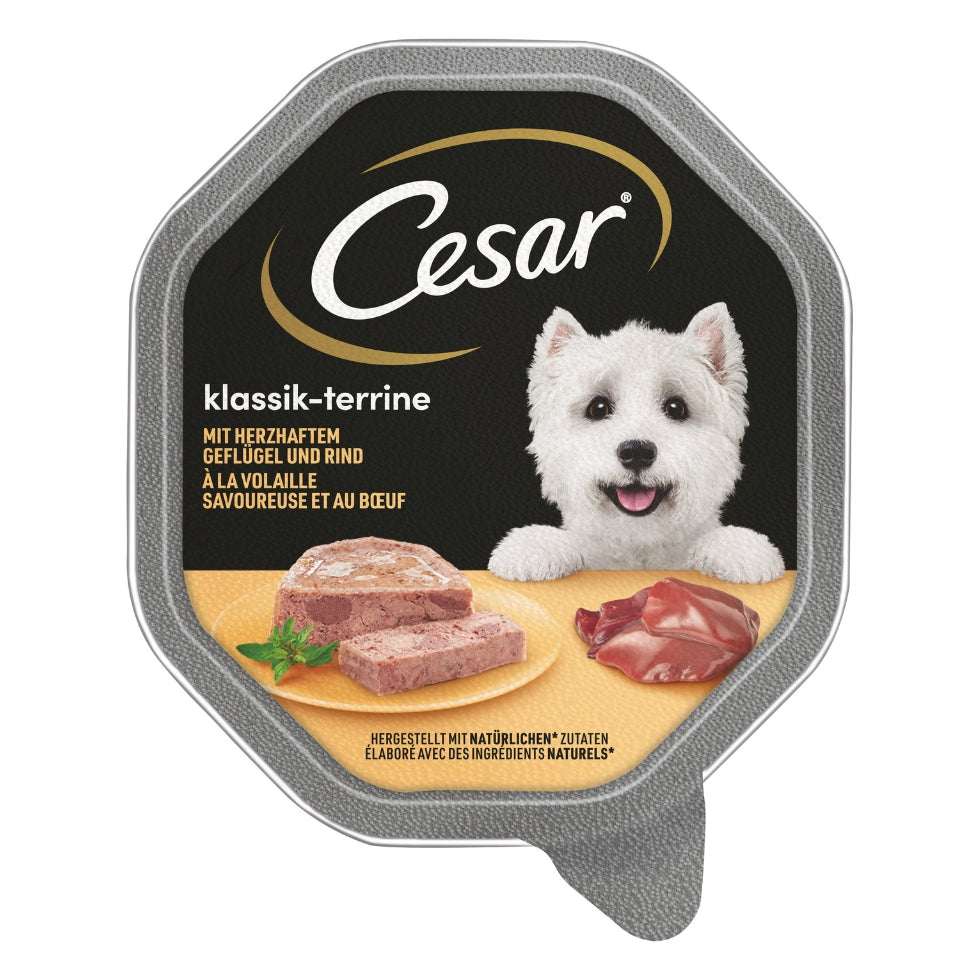 CESAR® Schale Klassik-Terrine Geflügel & Rind 150g
