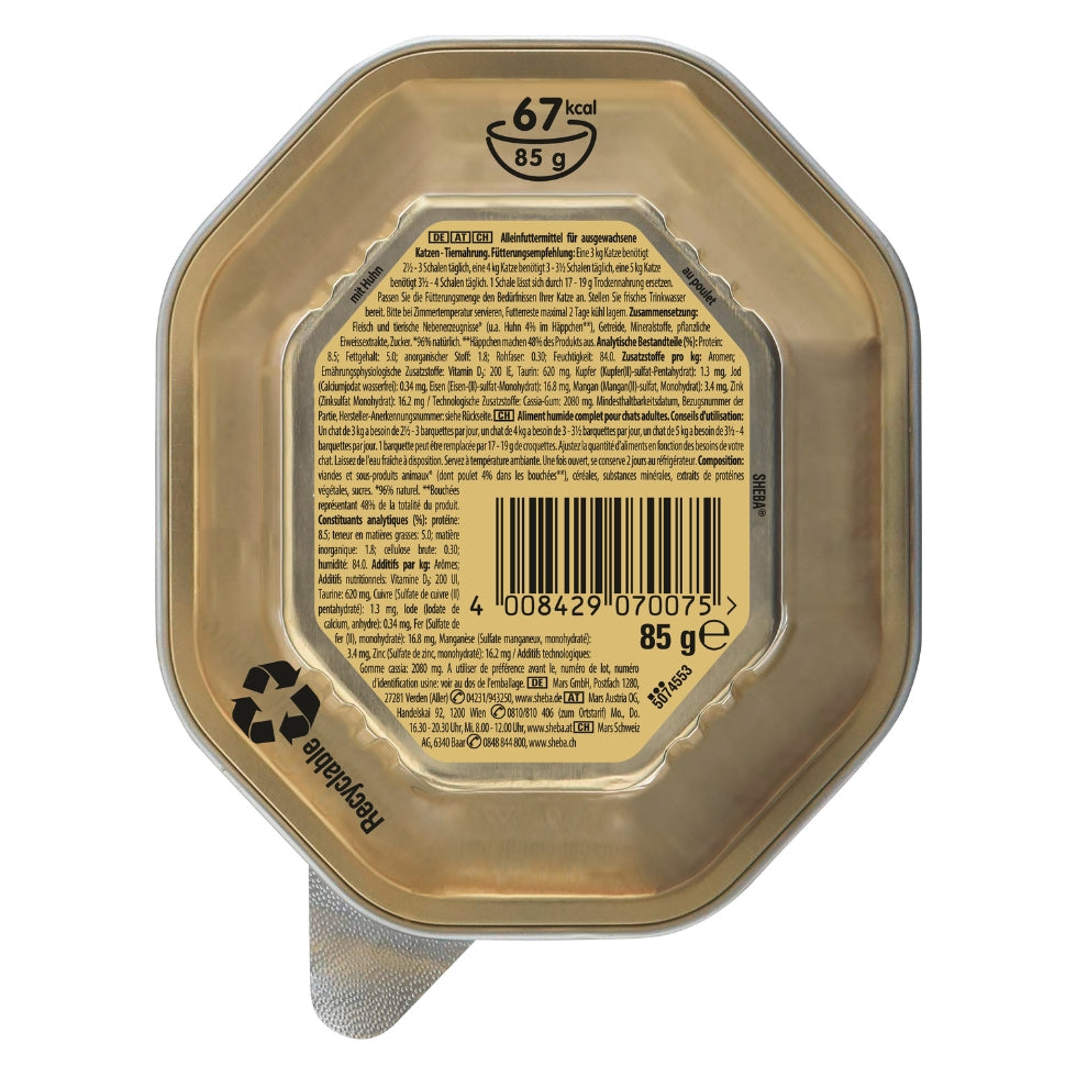 SHEBA® Delikatesse Schale Huhn in Gelee 85g