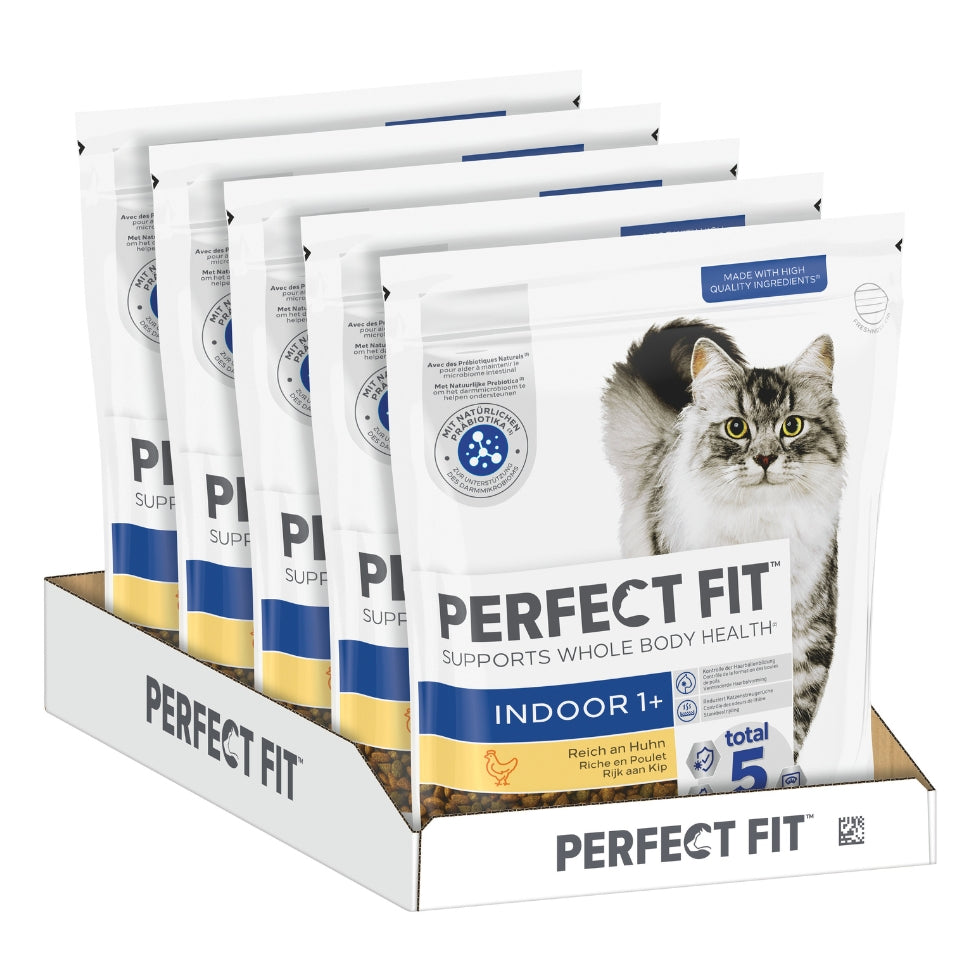 PERFECT FIT™ Katze Portionsbeutel Indoor 1+ mit Huhn und Erbsen 85g