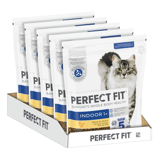 PERFECT FIT™ Katze Portionsbeutel Indoor 1+ mit Huhn und Erbsen 85g