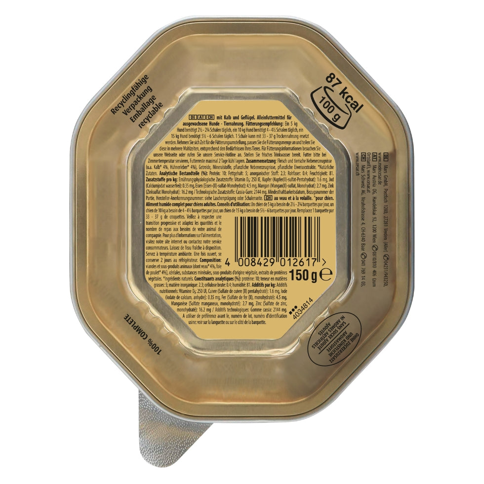 CESAR® Schale Klassik-Terrine Kalb & Geflügel 150g