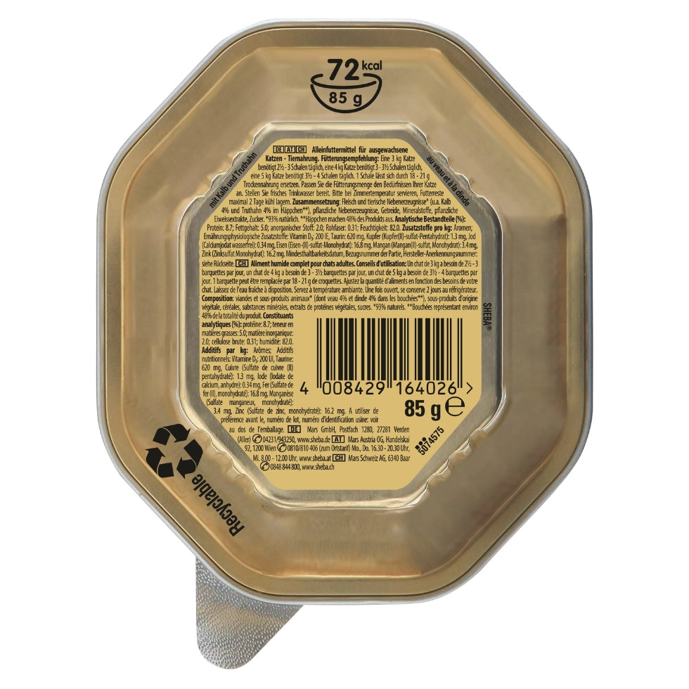 SHEBA® Selection Schale Kalb und Truthahn in Sauce 85g