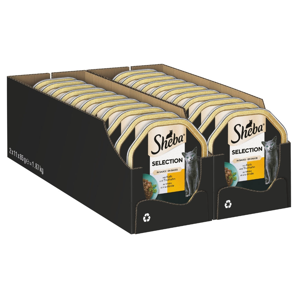 SHEBA® Selection Schale Kalb und Truthahn in Sauce 85g