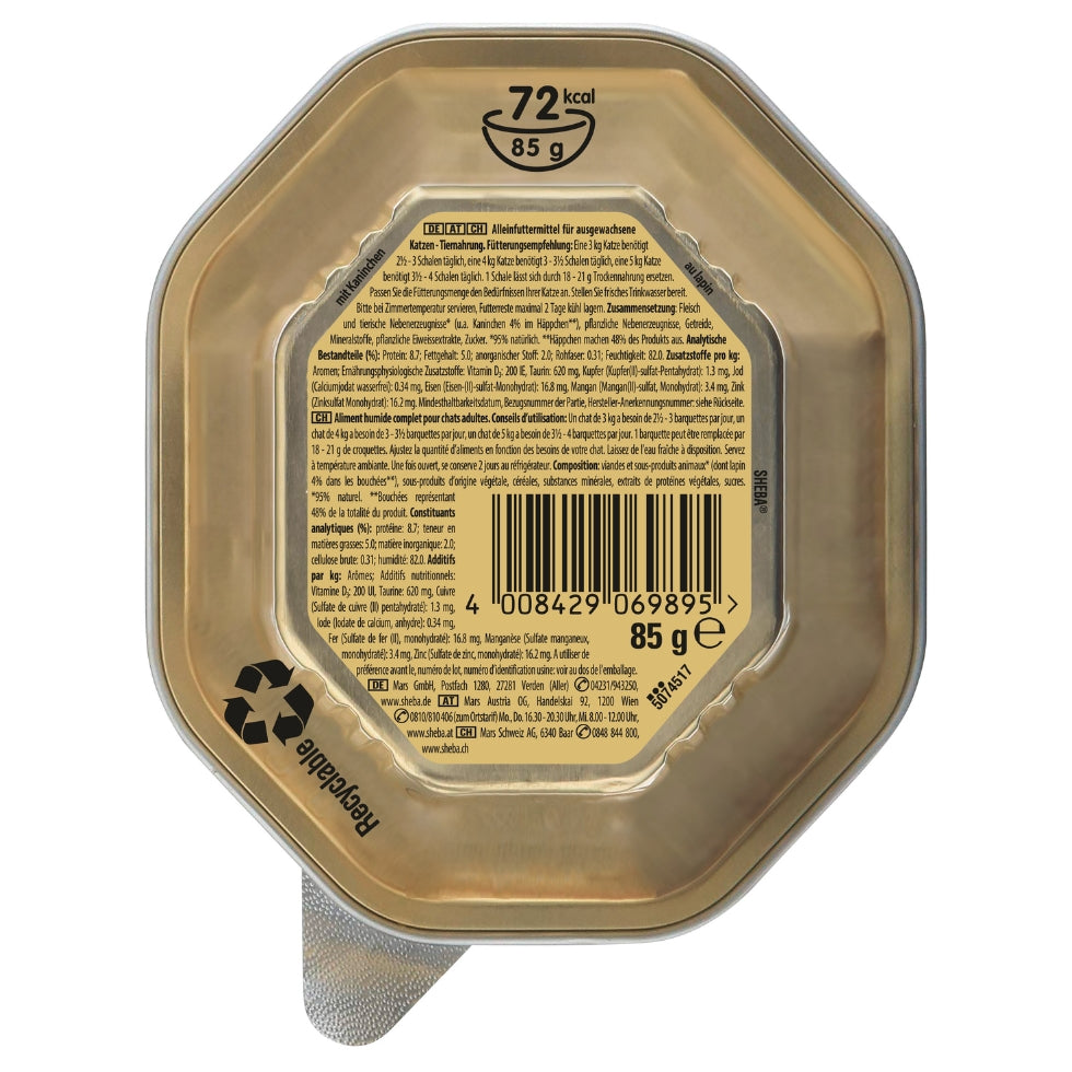 SHEBA® Selection Schale Kaninchen in Sauce 85g