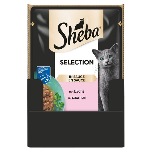 SHEBA® Selection Portionsbeutel Lachs in Sauce MSC 85g