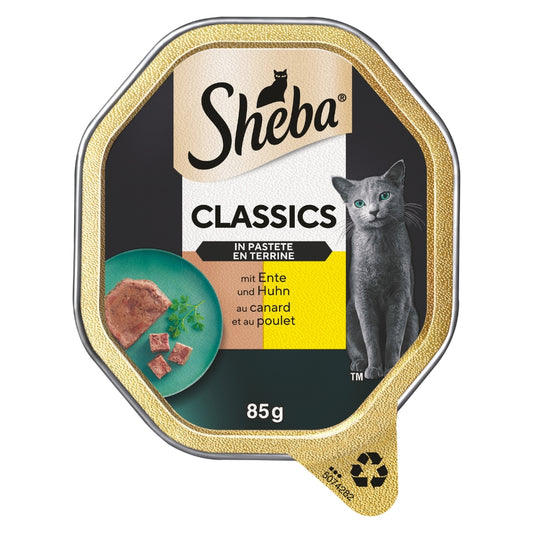 SHEBA® Classics Schale Ente & Huhn Pastete 85g