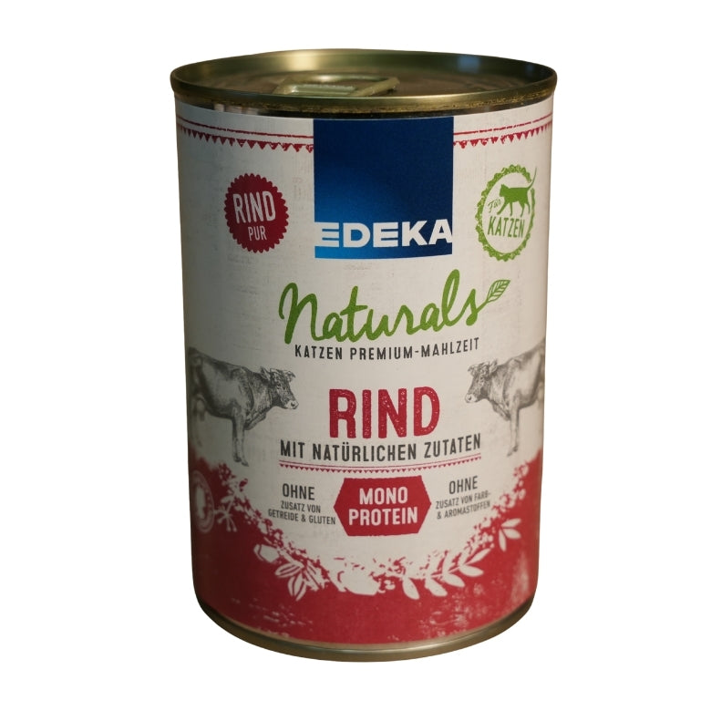 EDEKA Naturals Katzen Premium-Mahlzeit Rind mit natürlichen zutaten (Mono Protein)