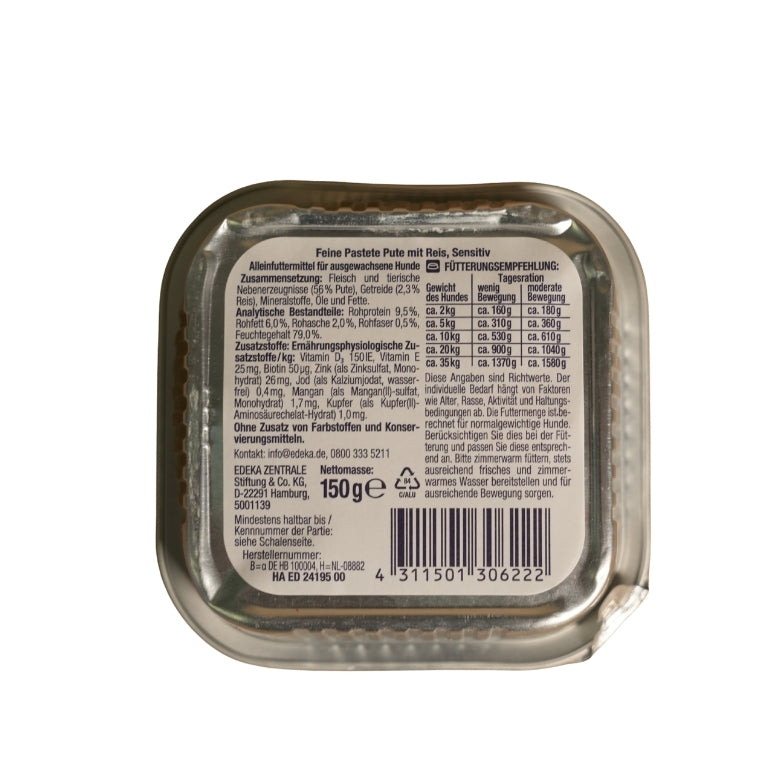 EDEKA Herzstücke Feine Pastete Pute mit Reis Sensitiv