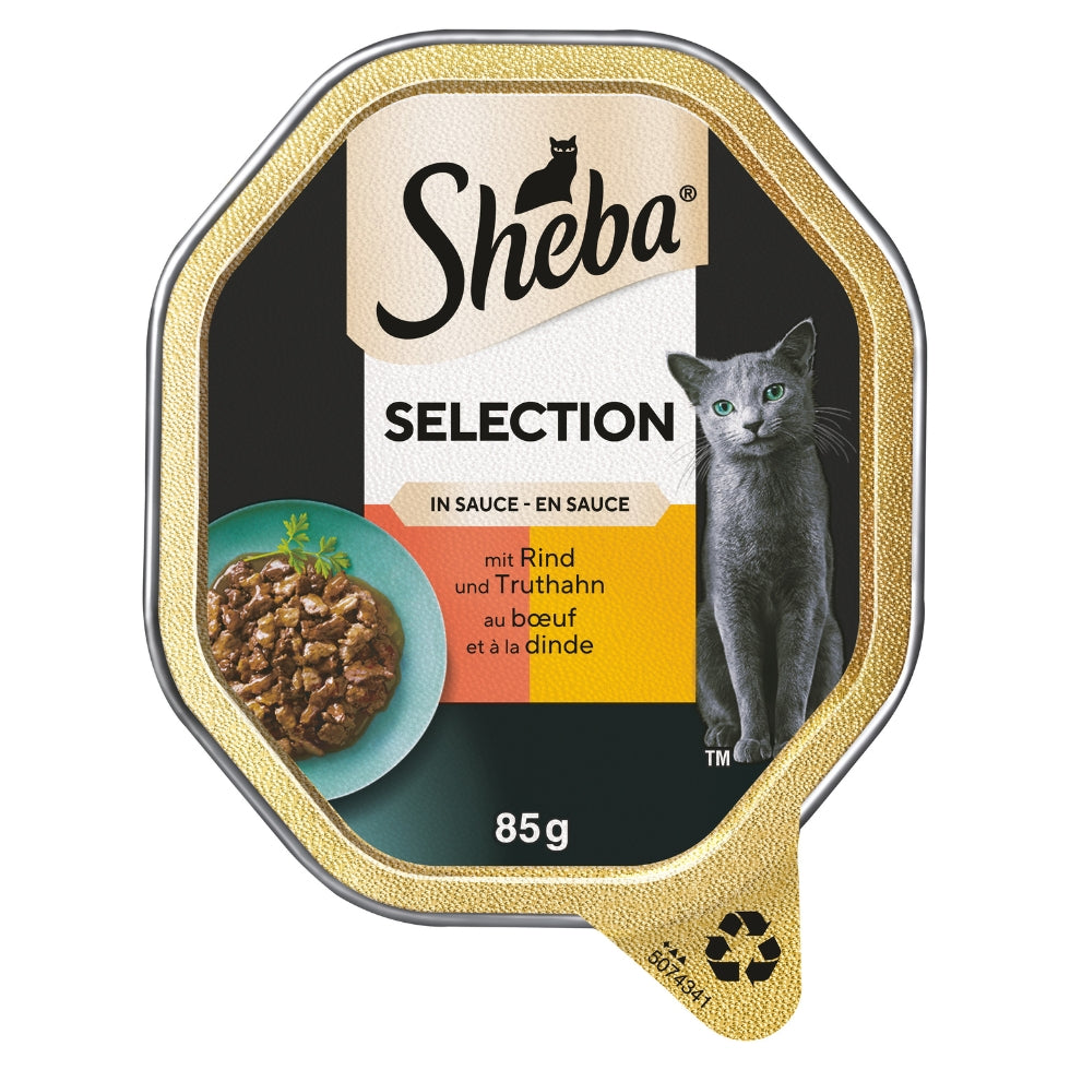 SHEBA® Selection Schale Rind und Truthahn in Sauce 85g