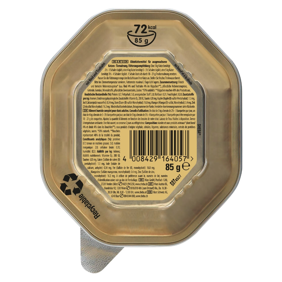 SHEBA® Selection Schale Rind und Truthahn in Sauce 85g