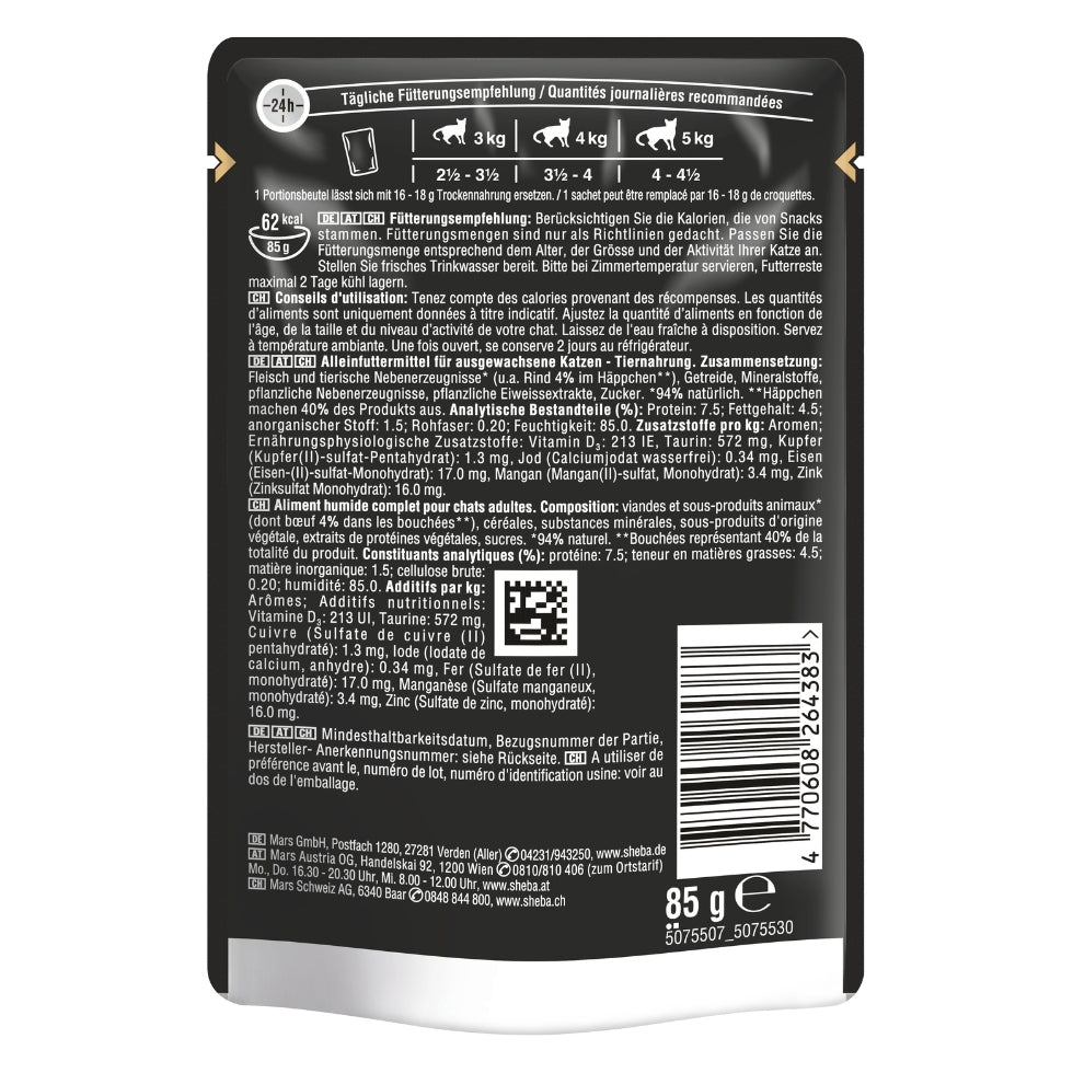 SHEBA® Portionsbeutel Sauce Collection Sauce Lover mit Rind 85g