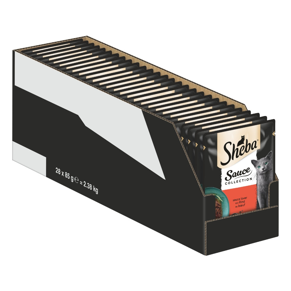 SHEBA® Portionsbeutel Sauce Collection Sauce Lover mit Rind 85g