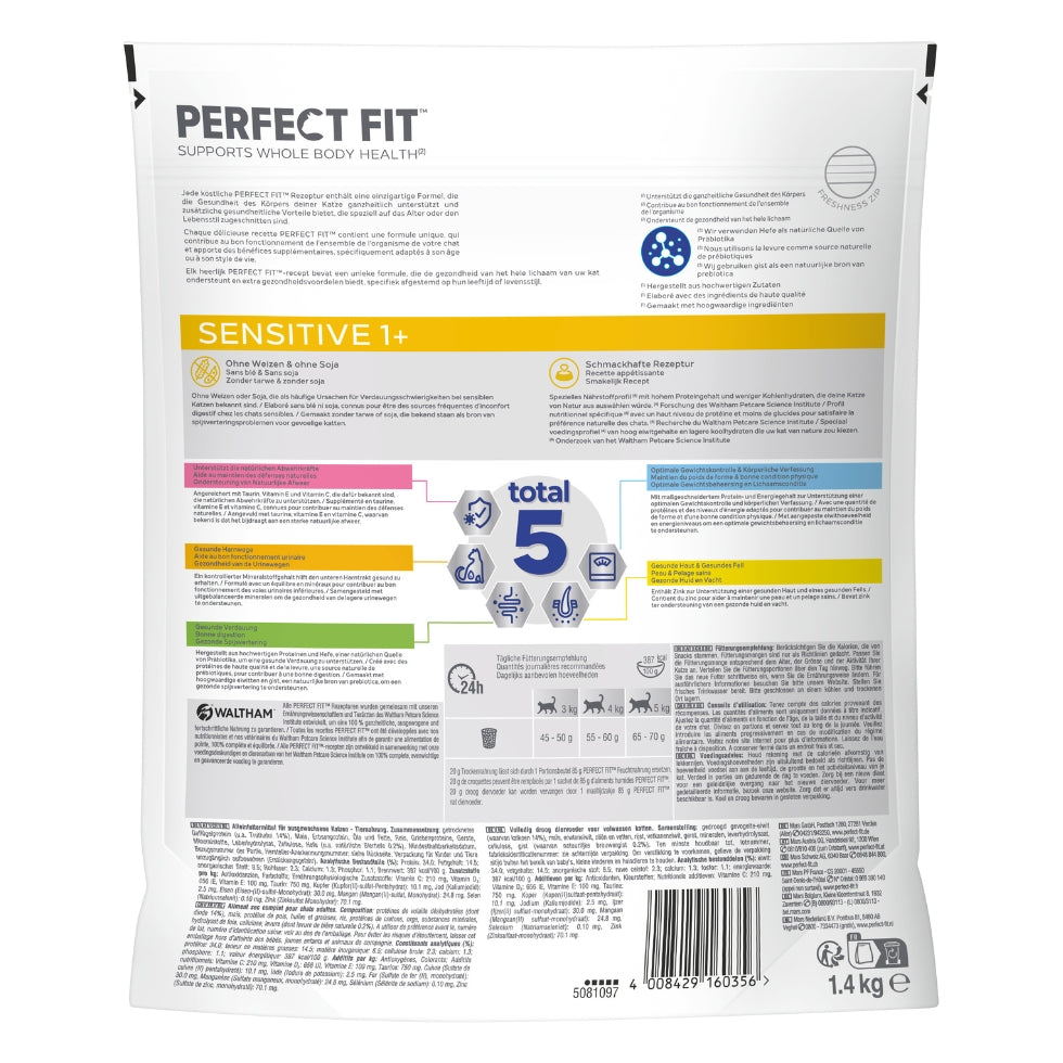 PERFECT FIT™ Katze Trocken Sensitive Truthahn 1,4kg