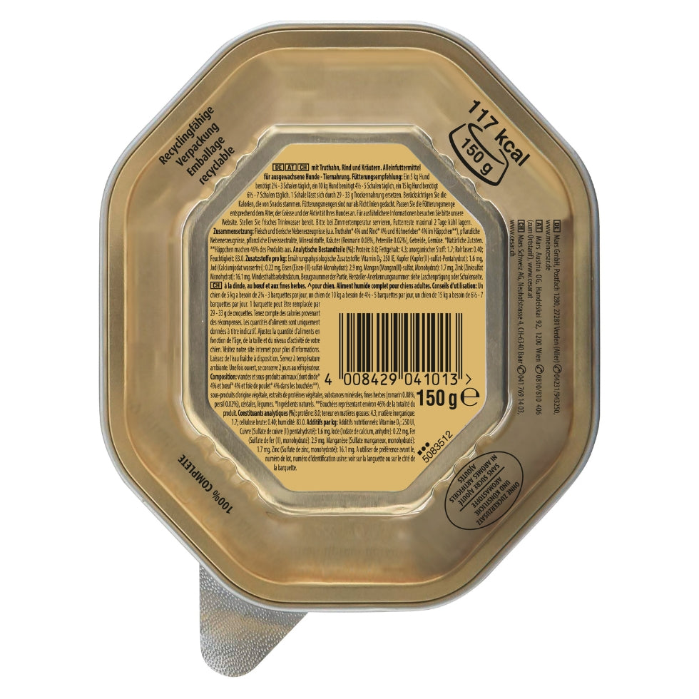 CESAR® Schale Landragout Truthahn & Rind 150g
